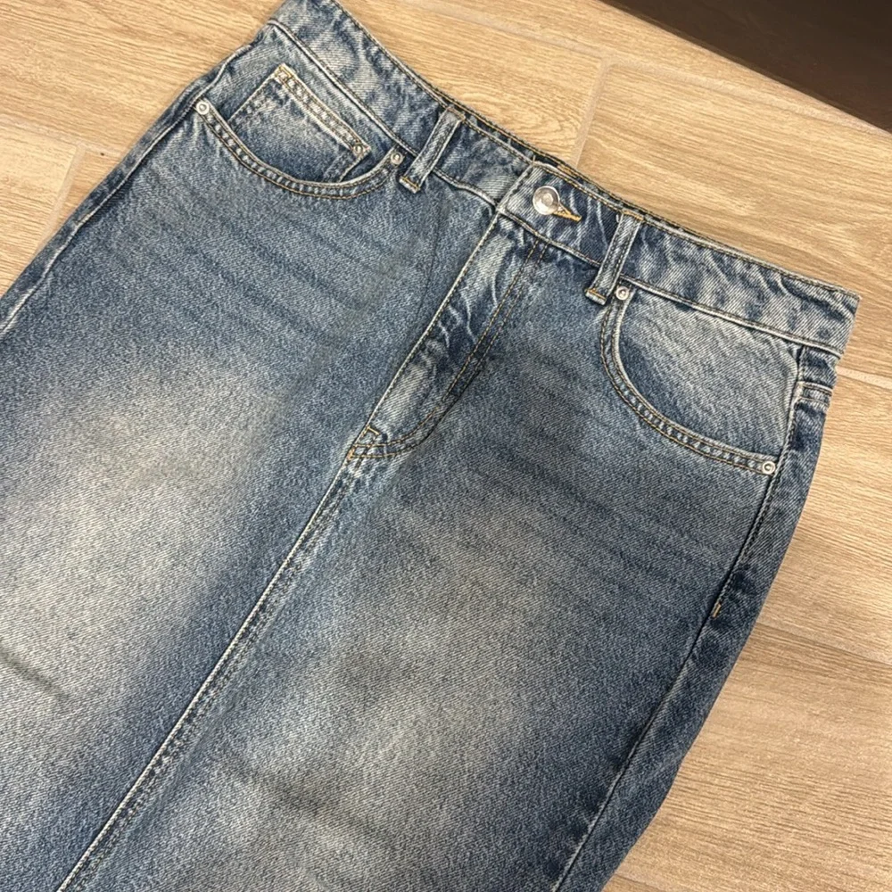 H&M mermaid denim skirt size 10, New Maxi jeans skirt Very pretty H & M - Picture 6 of 16